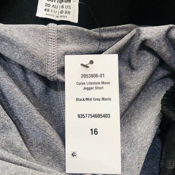 COTTON ON Trendy Lifestyle Move Jogger Shorts Black Mid Plus Size 16W NWT‎ - Picture 5 of 8